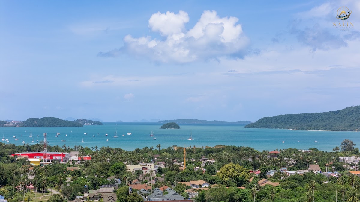 Panoramic view towards Chalong Bay and the Andaman Sea
